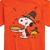 Men's - Peanuts - Snoopy and Woodstock Thanksgiving Pie Short Sleeve Graphic T-Shirt - 2 of 4