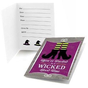 Big Dot of Happiness Happy Halloween - Fill-in Witch Party Invitations (8 Count) - 1 of 4