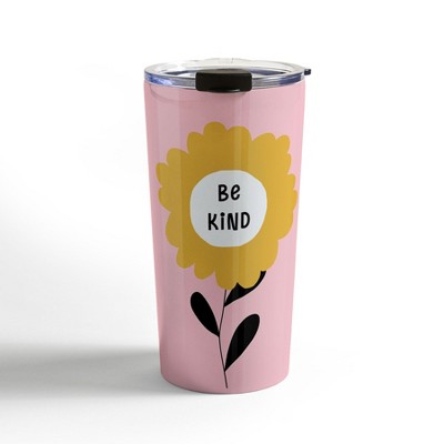 Gale Switzer Be Kind Bloom 20 oz Stainless Steel Travel Mug - Deny Designs