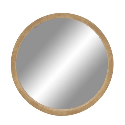 Contemporary Wood Round Decorative Wall, Circular Decorative Wall Mirror Target