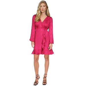 Michael Kors Womens Jacquard Snake Print Surplice Dress - 1 of 1