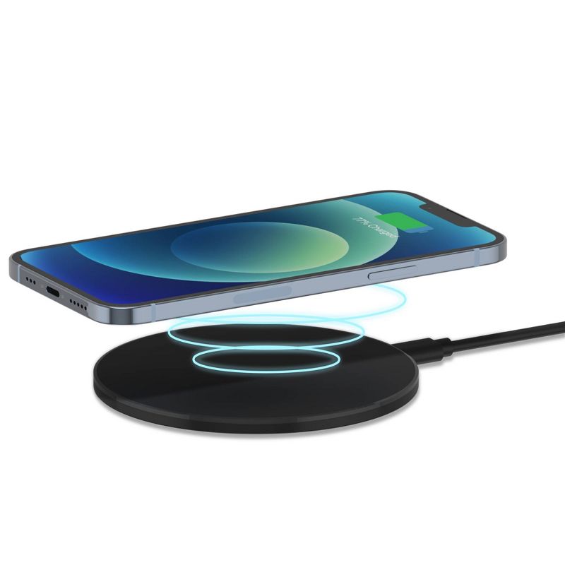 Just Wireless 15W Wireless Charging Pad with AC Adapter - Black, 5 of 8