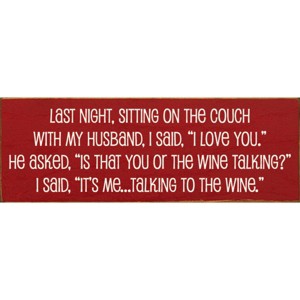 Slickblue Funny Wine Quote Sign, 3.5x10 Knotty Pine Plaque, Rustic Shelf or Wall Decor, Multiple Colors - 1 of 3
