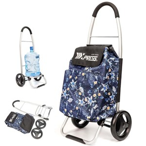 NEW YORK XPRESS 2 in 1 Shopping Carts for Groceries, Folding Shopping Cart with Wheels & Waterproof Removable Bag, Folding Hand Truck Dolly - 1 of 4
