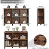 Industrial-Style Horizontal Bookshelf with 6 Compartments, Z-Pattern Storage Unit with Thick Wooden Panel, Side Table for Living Room, Bedroom - 4 of 4