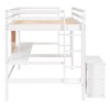 NicBex Twin Size Bunk Bed with Desk Loft Bed Pine Frame Bed Frame with Writing Board, Lockers, Guardrails and Ladder, No Box Spring Required - 3 of 4