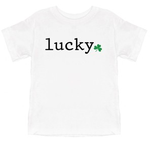 The Juniper Shop Lucky Typewriter Clover Toddler Short Sleeve Tee - 1 of 4