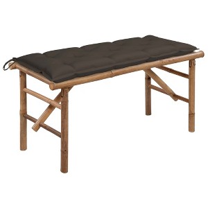 vidaXL Garden Bench Natural Bamboo Bamboo Medium Foldable Garden Bench - 1 of 4