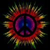 Junior's Design By Humans Tie Dye Peace Sign By Mel00 T-Shirt - 2 of 3