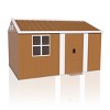 Metal Backyard Storage Shed with Sliding Door and Windows,Heavy Duty Outdoor Garden Storage Shed,Weatherproof Metal Tool Shed-Coolbibila - 3 of 4