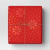 30” 25 sq ft Cozy Christmas Roll Wrap Red Tonal Star on Red - Wondershop™ - 2 of 3