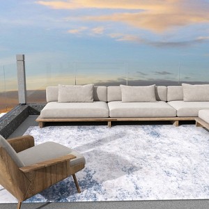 5x7 Washable Vintage Area Rug, Thin Distressed Non-Slip Carpet for Living Room Bedroom, Kitchen Dining Room Decor - 1 of 4