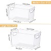 LunaLulinlk 10Pcs Plastic Pantry Organization and Storage Bins with Clear Fridge Organizer for Kitchen Snack Cabinet Freezer Countertops - 3 of 4