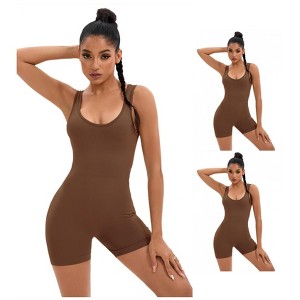 INSPIRE CHIC 3 Pcs Women's U Neck Full Hollow Back Butt Lifter Body Shaper - 1 of 4