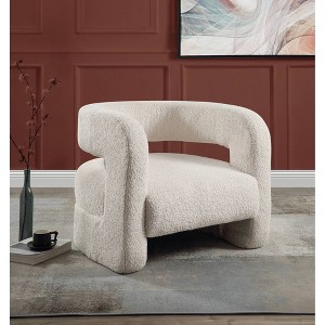 Teddy Accent Chair with Soft Textured Upholstery and Durable Wooden Frame - 1 of 4