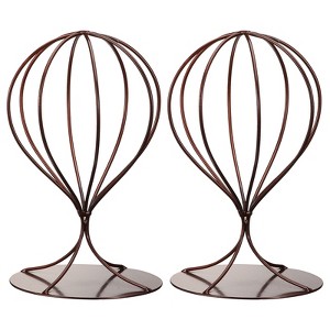 Unique Bargains Tabletop Iron Metal Hat Display Stand 2 Pcs - 1 of 4