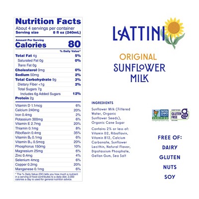 Lattini Original Sunflower Milk - 32 fl oz