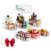 NutriChef Refrigerator Organizer Bins - 8-Piece Stackable Set, 4 Wide & 4 Narrow, BPA-Free, Clear - 2 of 4