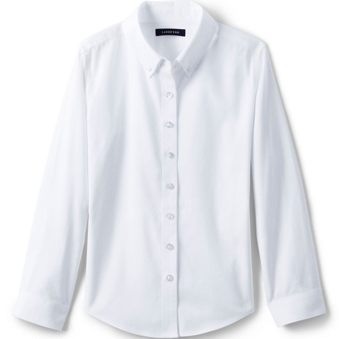 White Uniform Button-Front Shirt