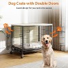 27.2 in Dog Cage for Small Dogs - Small Dog Crates with Double Door,Dog Kennel Indoor with Wheels - 3 of 4