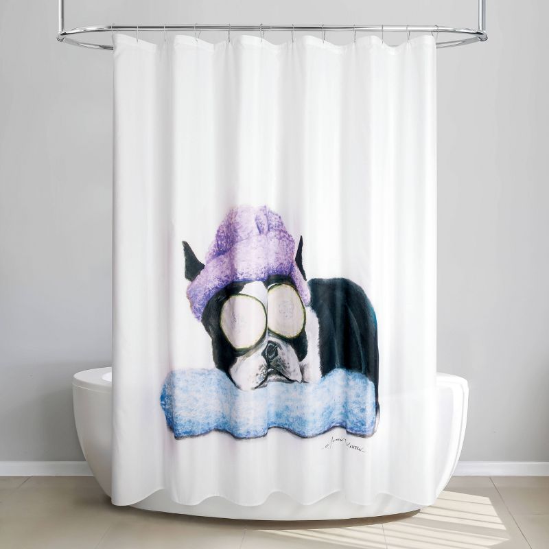 Frenchie Spa Shower Curtain - Allure Home Creations, 3 of 8