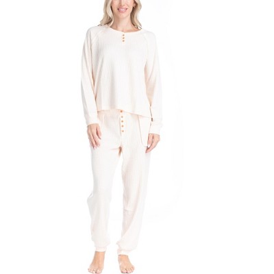 Ocean Pacific Women's Waffle Knit Pajama Set