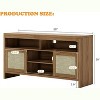 Rattan TV Stand with Storage Place for Living Room, TV Console Cabinet with Shelf, 58" Entertainment Center Media Console for 45 55 65" TV - 2 of 4