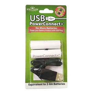 Kurt Adler USB PowerConnect+ 2 "AA" Battery Converter, 18-Inch Lead Wire, Indoor Use Only - 1 of 4