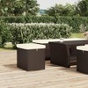 vidaXL Ottomans with Cushions 2 pcs Brown 15.7 in.x11.8 in.x15.7 in. Poly Rattan - 3 of 4