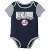 MLB New York Yankees Infant Boys' 3pk White Bodysuit - 4 of 4