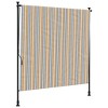 Outdoor Roller Blind Yellow and White, Anthracite vidaXL - 2 of 4