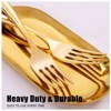 Aoibox 300-Piece Gold Plastic Cutlery Set - Heavy Duty Disposable Silverware Includes Forks, Spoons, Knives for Parties, Weddings, Events - 3 of 4