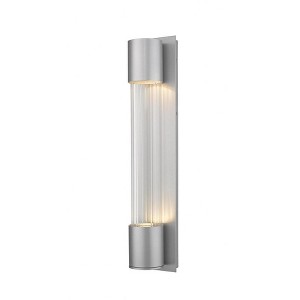 Striate Collection 24" LED Wall Sconce - Modern Clear Glass Design, Dimmable, Wet Rated - 1 of 3