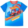 Hot Wheels Big Boys Pajama Shirt and Shorts Sleep Set Blue 14-16 - 3 of 4