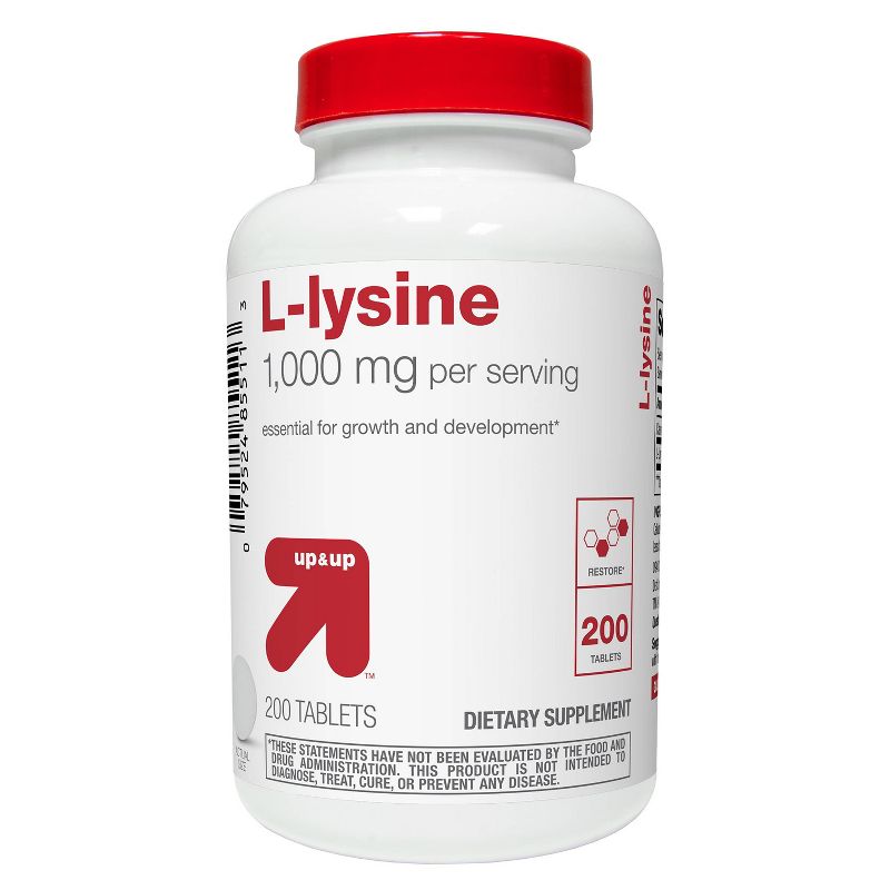L-lysine Dietary Supplement Tablets - 200ct - up &#38; up&#8482;, 1 of 5