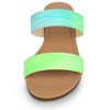 Allegra K Women's Tie Dye Dual Straps Slip-on Sandals - 2 of 4