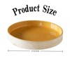 SEVOBAL Serving Platters Round Ceramic Snack Platter, Ideal for Parties, Gatherings, Family Dinners, Snack Serving Moments, Orange, 3.15"*3.15"*0.59" - 3 of 4