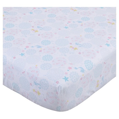 Disney C Fitted Crib Sheet Ariel Sea Princess Target