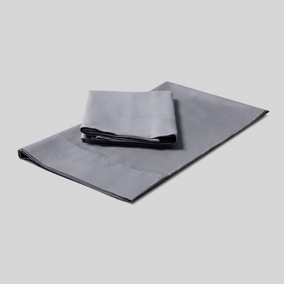 Light Gray Organic Cotton King Pillowcase Set