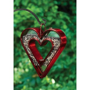 113R Copper Heart Fly-Thru Bird Feeder: Good Directions, Easy-Fill, Non-Toxic, 4.5 lb Capacity - 1 of 4