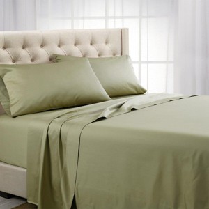 Egyptian Linens Flex King (Split Top) Sheets 1000 Thread Count 100% Cotton Solid Sheet Sets - 1 of 3