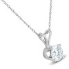 Pompeii3 .75ct Round Cut Diamond Solitaire Pendant Necklace in 14k White or Yellow Gold - 2 of 4