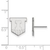 Black Bow Jewelry 14k White Gold Illinois Fighting Illini NCAA Post Earrings - 2 of 3