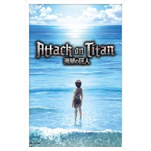 Trends International Attack on Titan: Season 3 - Ocean Framed Wall Poster Prints - 1 of 4