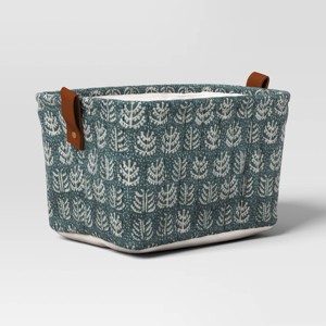 Quilted Decorative Basket Green - Threshold™ - 1 of 4
