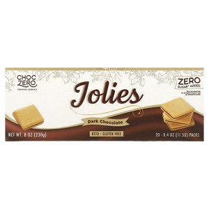 ChocZero, Premium Cookies, Jolies, Dark Chocolate, 20 Packs, 0.4 oz - 1 of 4