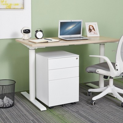 NicBex 3-Drawer Mobile File Cabinet with Lockable Drawers, Under Desk Storage Compact Storage for Documents, A4 Paper for Home, Office