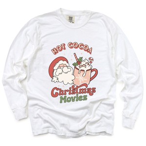 Simply Sage Market Retro Hot Cocoa Christmas Movies Garment Dyed Long Sleeve - 1 of 4