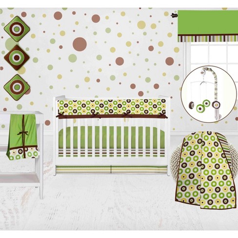 Gold polka shop dot crib sheet