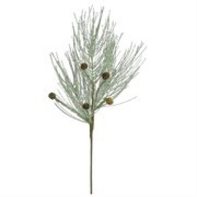 Northlight 28" Icy Green Frost and Mica Pine Cone Artificial Christmas Spray